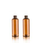 Boston Round Amber Cosmetic Bottles Plastic Packaging 150ml For Hair Oil