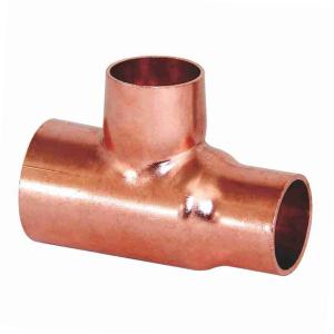 China Plumbing Refrigeration Pipe Fittings Copper Tee Pipe Connector 140MM wholesale