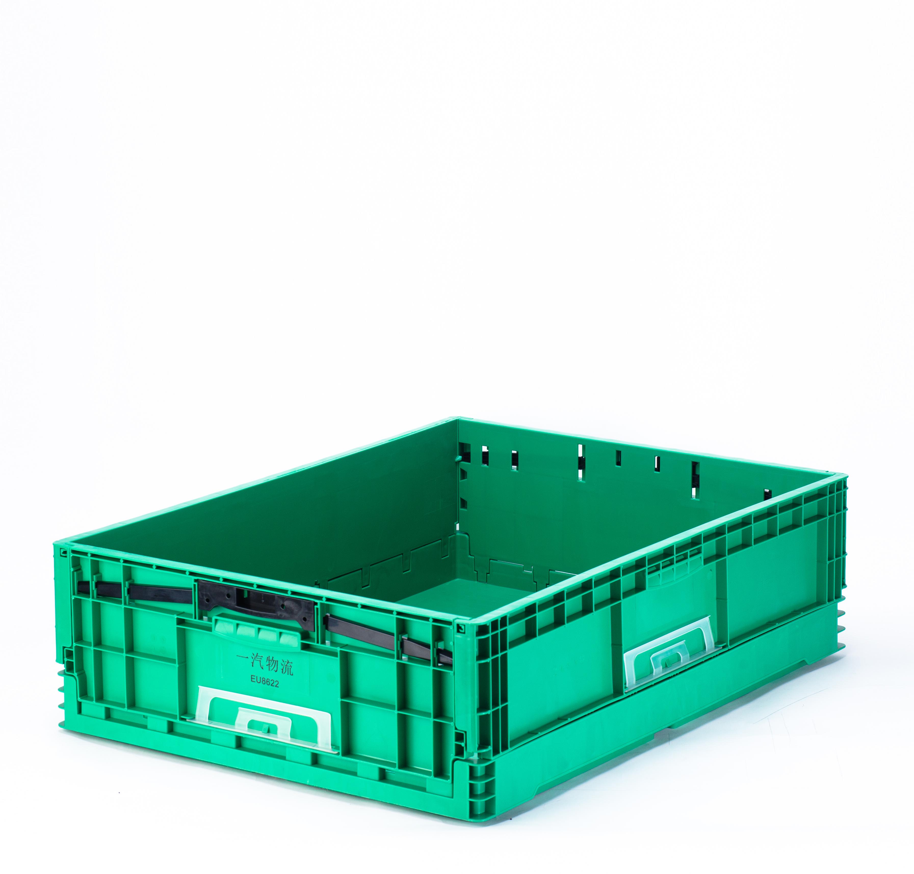 EU Industry Turnover Foldable Solid Storage Crate in Solid Box Style with Foldable Design