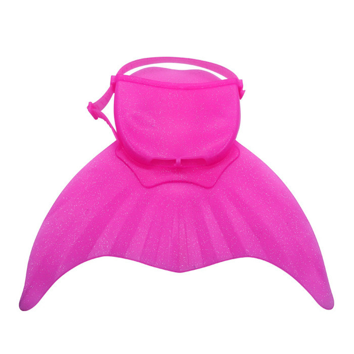 Adjustable Mermaid Monofin , Pink Mermaid Swim Fins Kids 6-12 Years Old