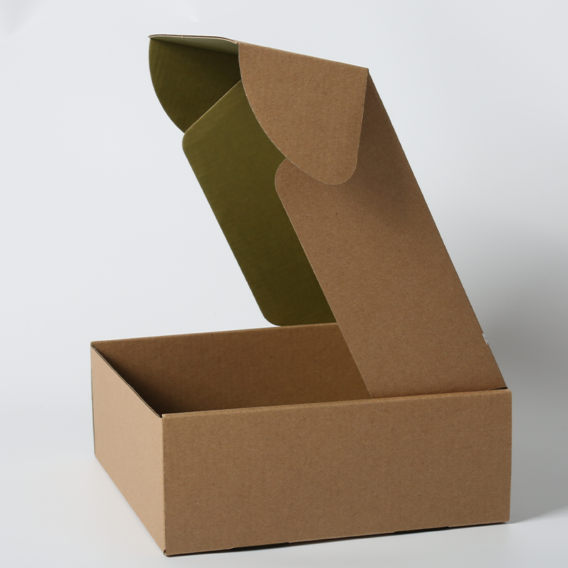 Embossing Debossing Kraft Corrugated Box Brown Craft Packaging For Hats And Clothes