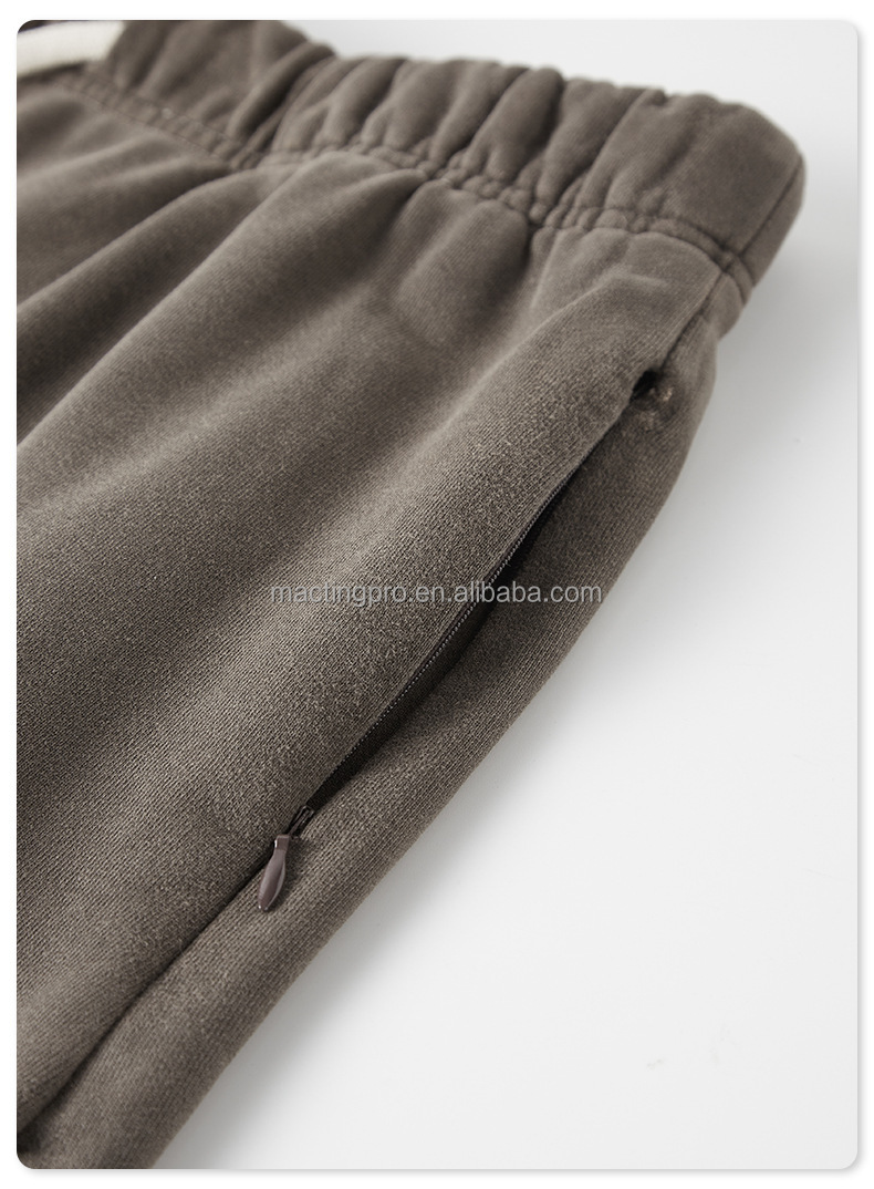 2024 Summer Men's Acid Washed Jogger Workout Gym Vintage Elastic Waist Raw Hem Shorts