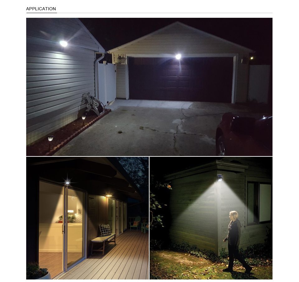 800mAh 200LMs Solar Powered 20 Led Motion Sensor Light Wireless Exterior Security