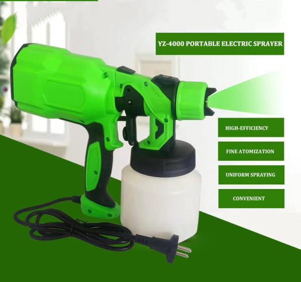 HVLP Electric Sprayer Disinfection Portable Green Color Painting Gun 800ml