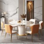 Bedroom Rock Board Dining Table Retractable Rotation