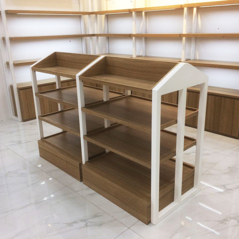 Multi Functional Cosmetic Store Furniture Durable With Multiple Wood Texture Selection