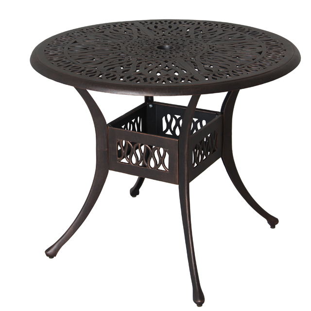 Modern Design Cast Iron Outdoor Garden Round Table with 5 Years Frame
