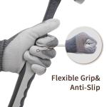 Construction PU Coating Gloves Wear Resistant Grey Polyester Liner Gloves