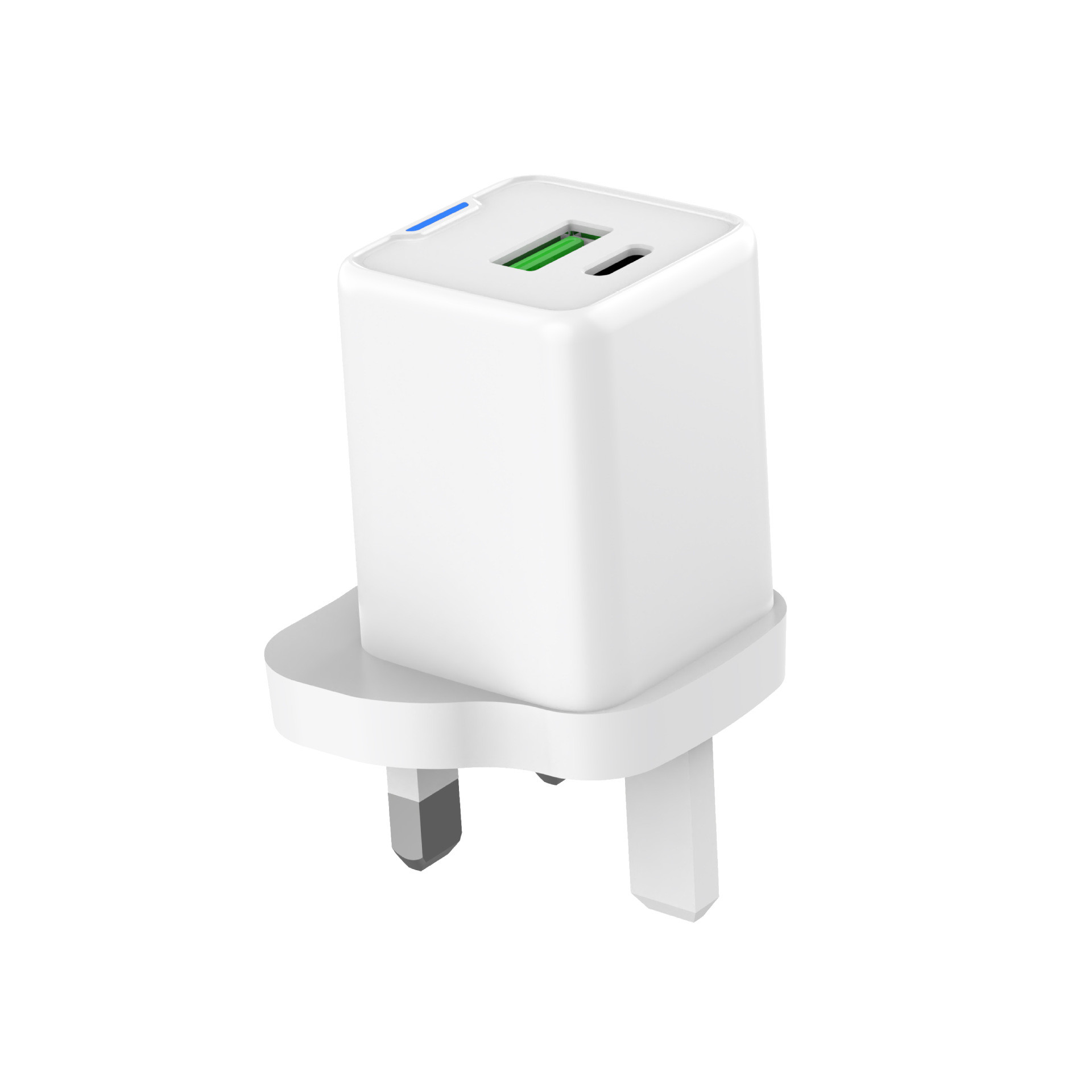 45W Gallium Nitride GaN USB Charger With Light Type C Fast Charging Power Block Plug