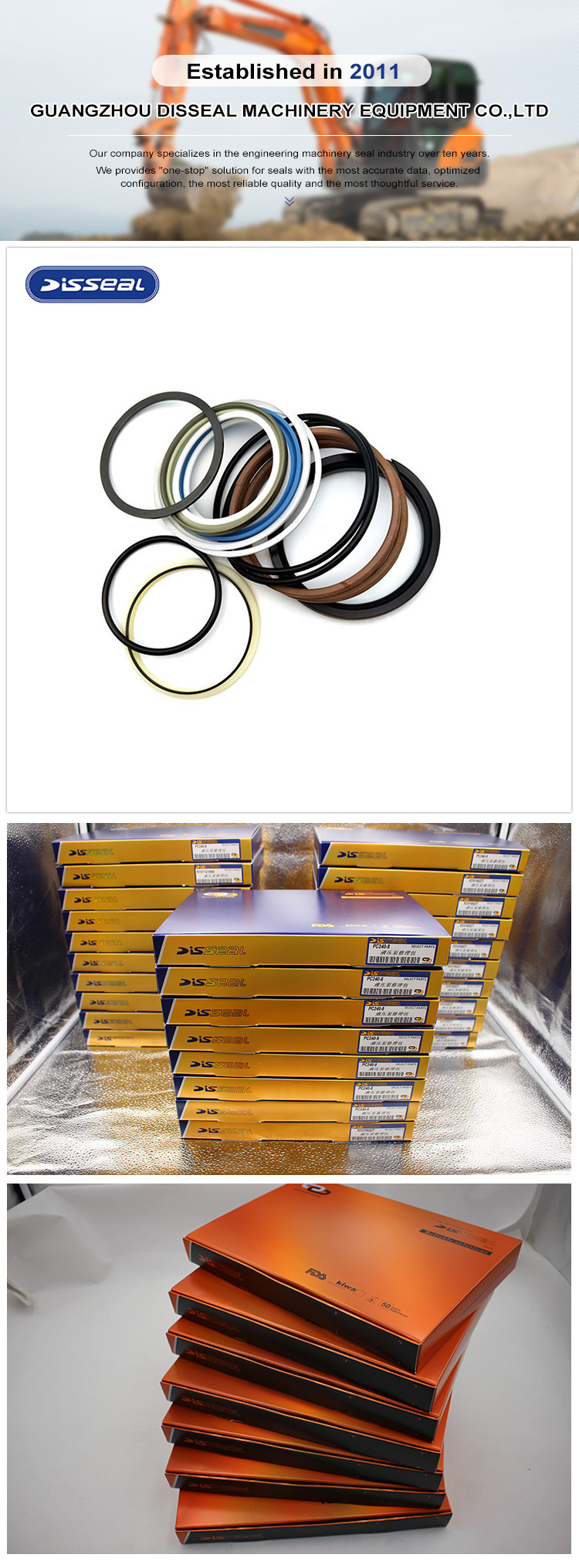 HYD Type Gear Pump Seal Kit NBR Material For PC200-1 Excavator