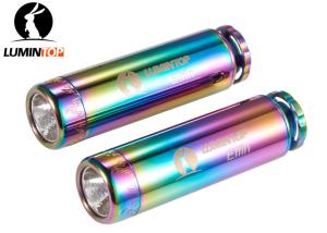 China Personalized Mini LED Flashlight Glowing Tritium Tube Chromatic Body wholesale