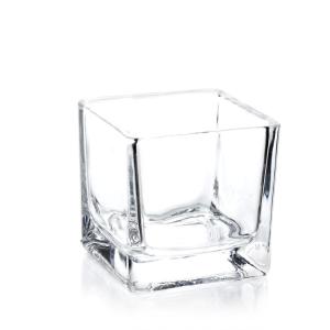 China Hot sales customized clear crystal glass Candle Holder wholesale