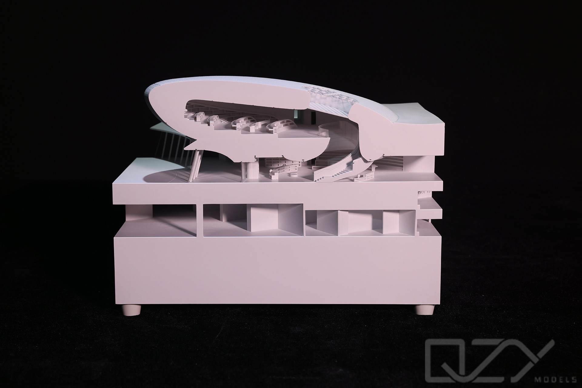 MAD 1/50 Shenzhen Bay Cultural Plaza Section Model A Symphony in White Precision
