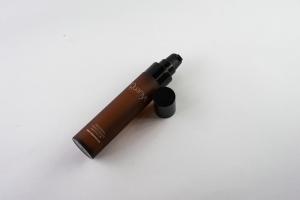 China Slim Cosmetic Little Brown Bottle / Surface Printing Airless Dispenser Bottles wholesale