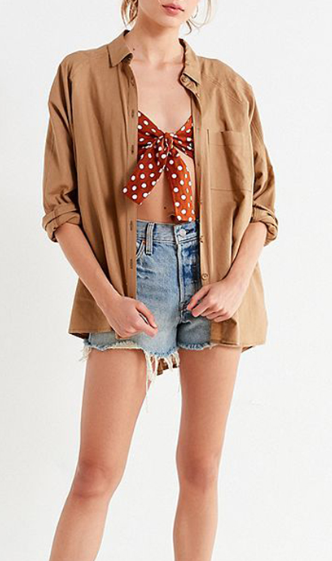 2018 Linen Fabric Shirt For Women