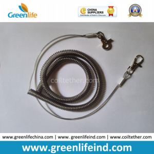 China 8m Long Quality Real Steel Coil Fishing Lanyard Rope Gray wholesale