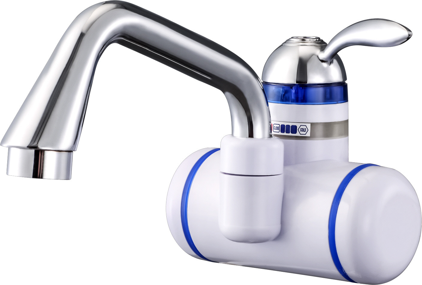 Brass Tankless Hot Water Tap 220V , IPX4 Electric Instant Water Heating Tap 3000W