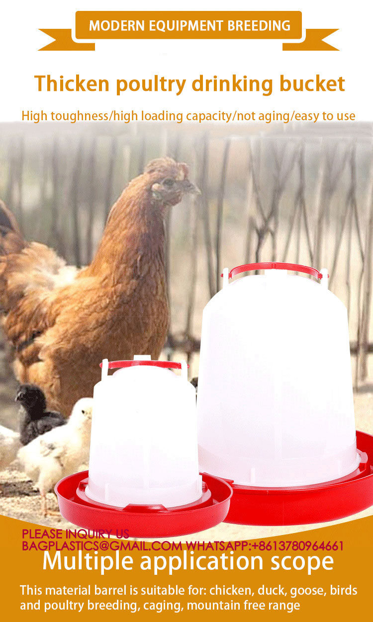 Chick Waterer For Poultry Duck Quail Hanging Poultry Plastic Containers For Outdoor Water