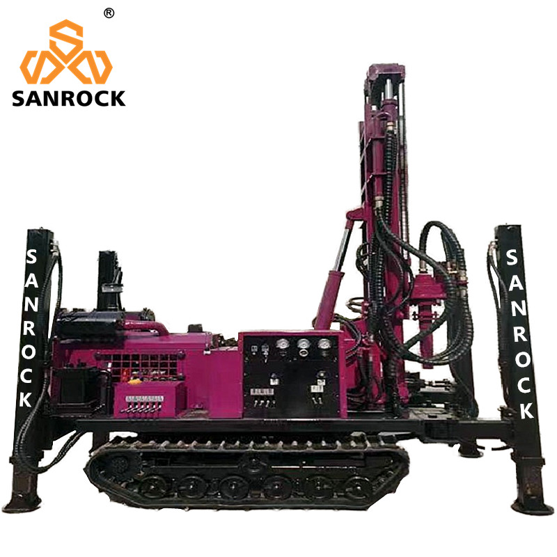 Hydraulic Borehole Drilling Machine Yunnei Engine Crawler Water Well Drilling Rig 4800 KG