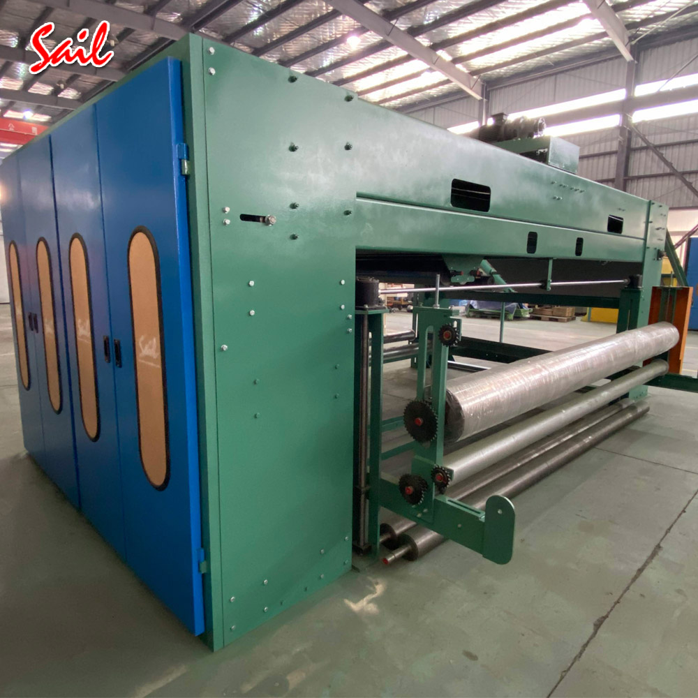 High performance synthetic fiber fiber web formation cross lapping machine