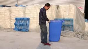 China 240L Outdoor HDPE waste Plastic Standing garbage trash can wholesale
