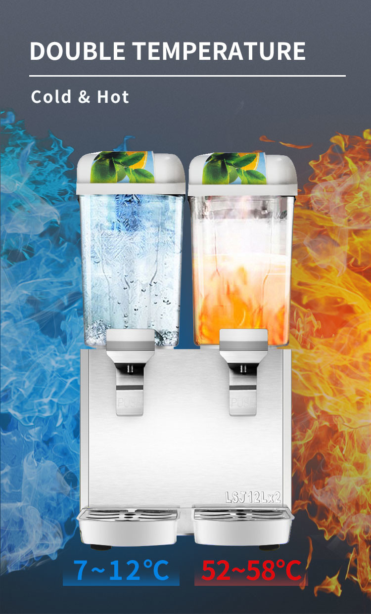 36L Fruit Juice Dispenser MachineL 3 Tanks Stainless Steel Big Volume Jet Spray Juice Machine