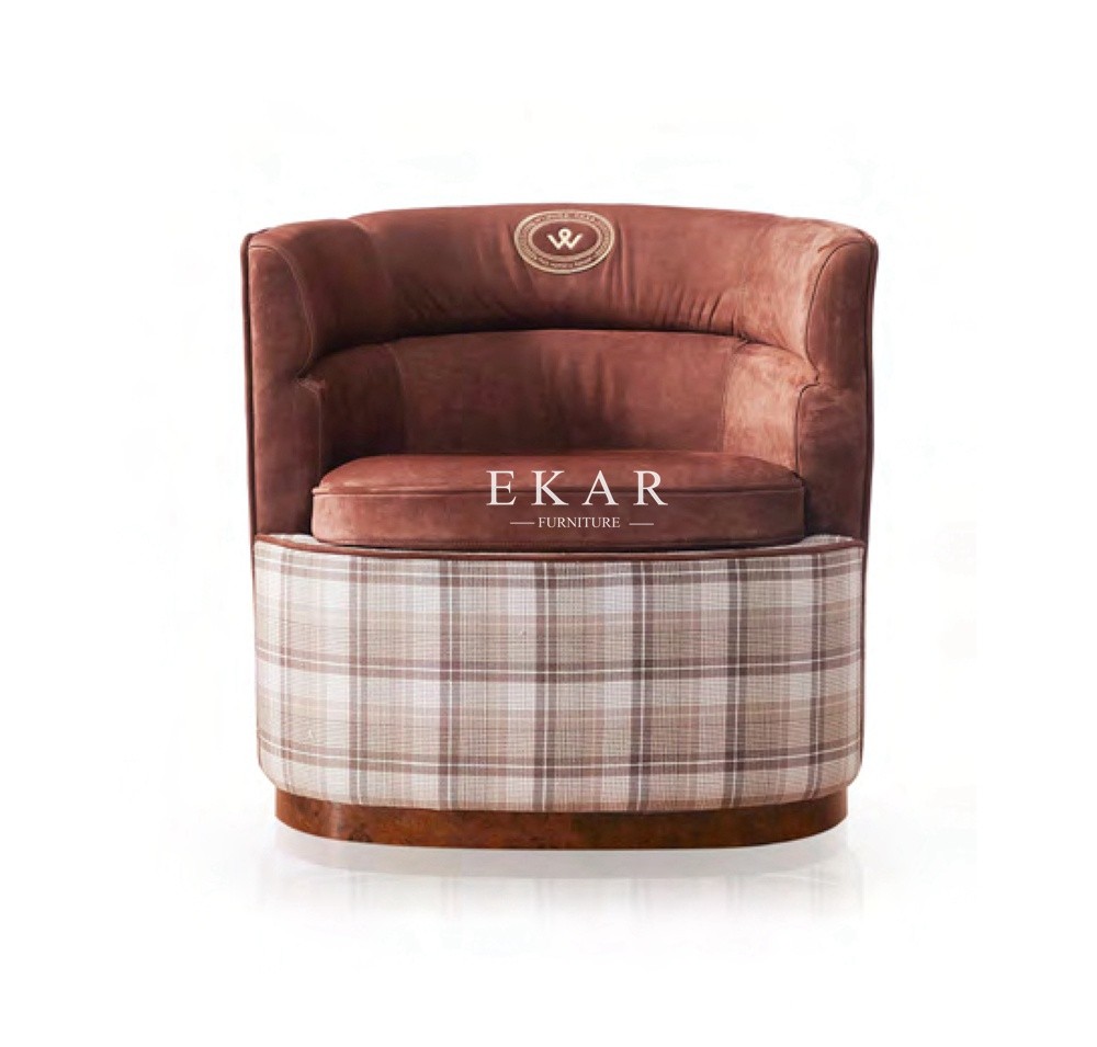 Contemporary Classic Reading Relaxing Armchair Leather European Chair W006SF11B