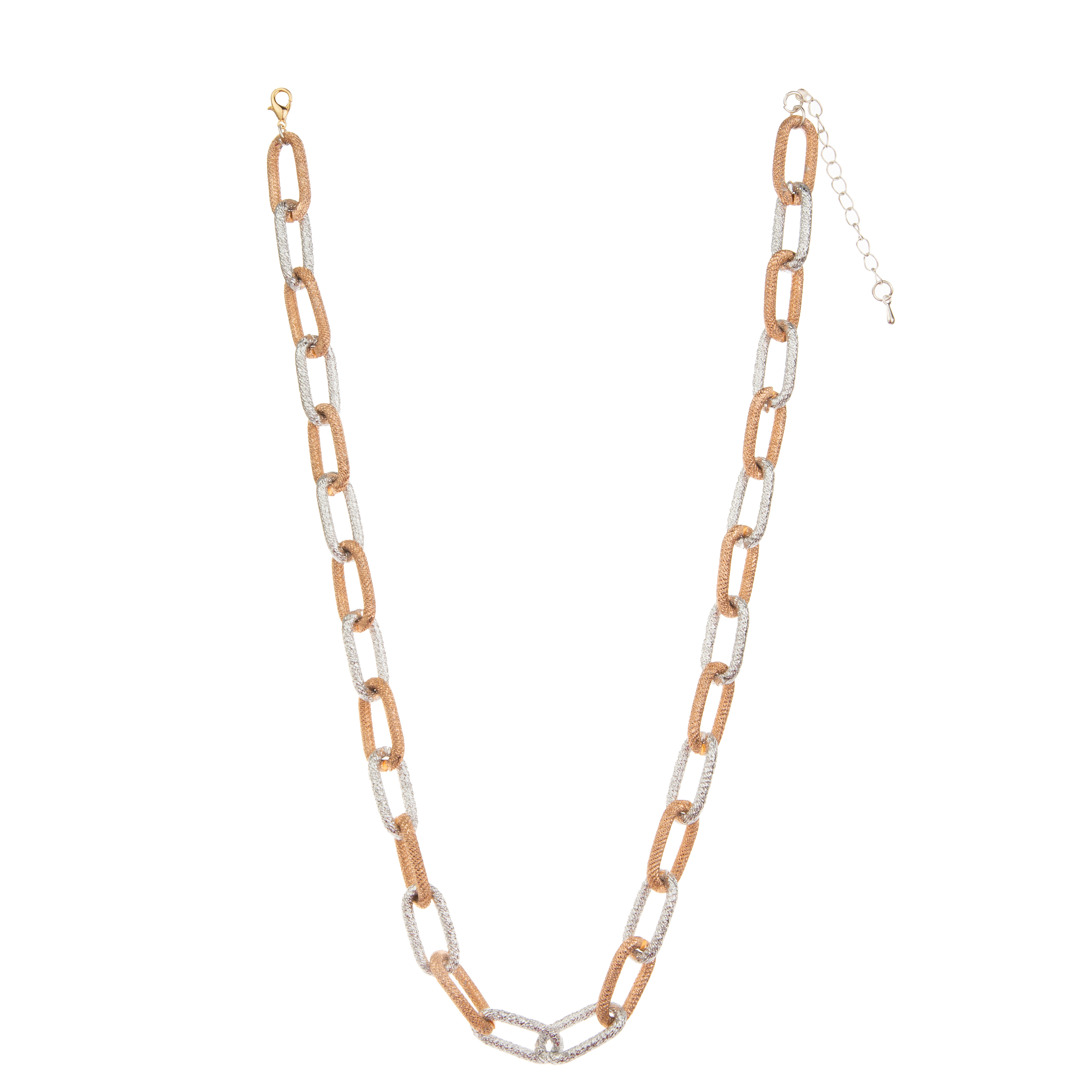 Wholesale 14K Gold-Plated Pendant Paper Clip Chain Link Multicolor Beaded Necklace Set