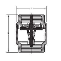 1/2"-2"  All copper Silencing Spring Lifting Type  Check Calve With Spring Brass Core Vertical Water Meter Pump Valve