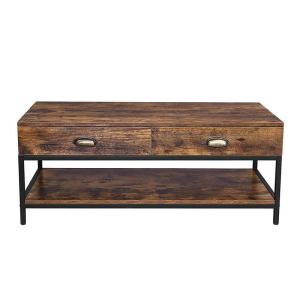 China Coffee Table With 2 Drawers For Sale, Rustic Coffee Table Furniture, Living Room Furniture, ULCT43X wholesale