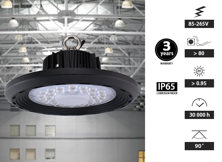 Color Changing Ip65 Ufo 150w Industrial LED High Bay Light