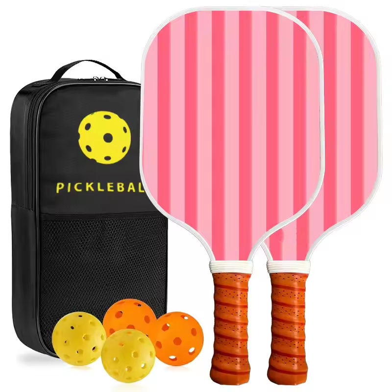 16mm T300 Pickleball Paddle Set Custom Logo With Bubble Bag Packaging