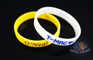 China Reflective Custom Printed Silicone Wristbands , Custom Rubber Band Bracelet wholesale