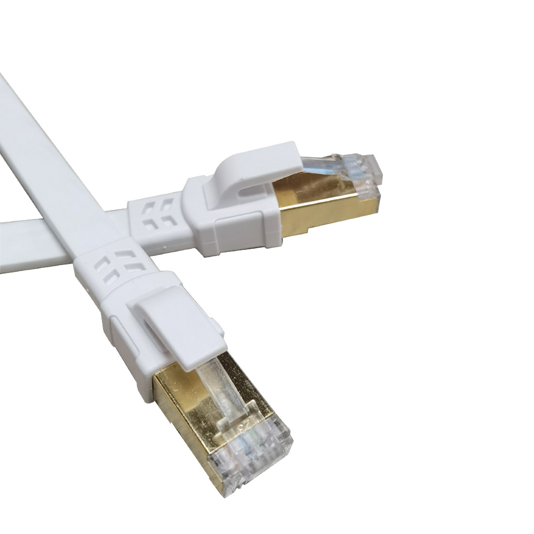 CAT7 SSTP FLAT 32awg Copper Patch Cords Jumper Wire 10G Ethernet