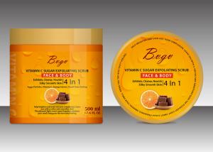China Black Sugar Exfoliating Body Scrub Brighten 17.59Fl. Oz Papaya Extract on sale