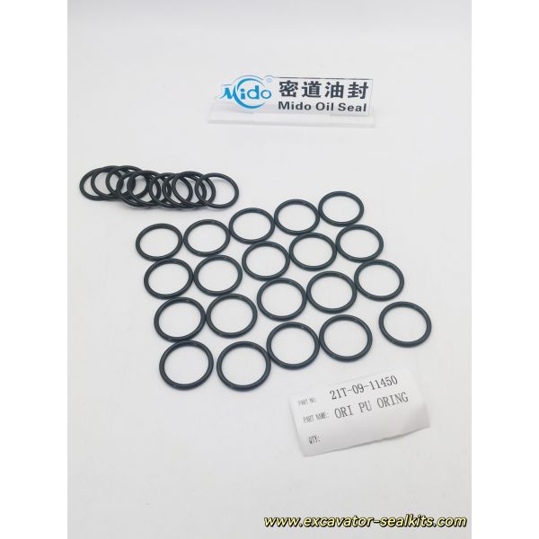 Abrasion-Oil Resistant Komatsu PU O-Ring 21T-09-11450 | Superior Rubber O Ring Kit
