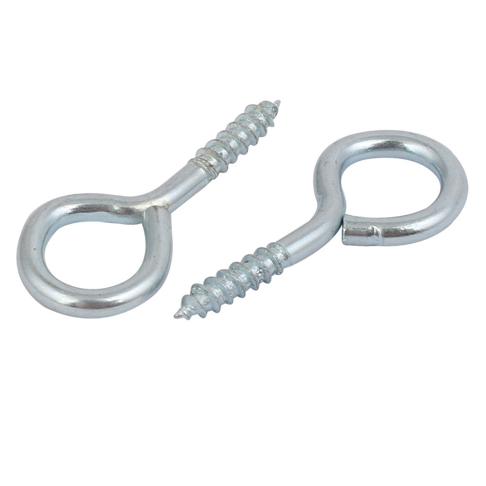 Self Tapping Eye Screw Metal Bent Wire Eye Hooks Carbon Steel Fastener Lag Eye Hole Bolt