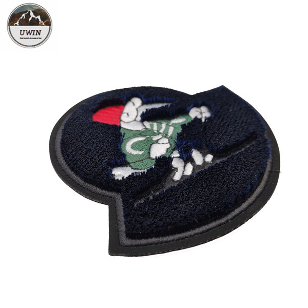 Ski Villain 3D Embroidery Patches Toothbrush Material Any Color Available