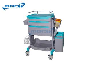 China Three Drawers Emergency Medicine Drug Trolley With Castors 600*460*1000mm wholesale