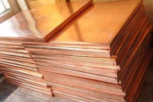 China 99.90% 0.2MM Thin Copper Sheets C1100 T2 Copper Sheet wholesale