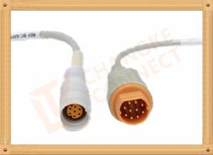 China Male IBP Converter Pressure Transducer Cable 10 Pin Siemens Draeger wholesale