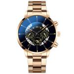 43mm Quartz Stainless Steel Watch 3ATM Two Tone Quartz Watch Multi Functional