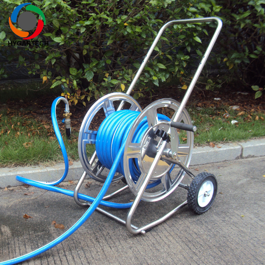 Stainless Steel Trolley Hose Cart Supplied as Bare Hose Reel