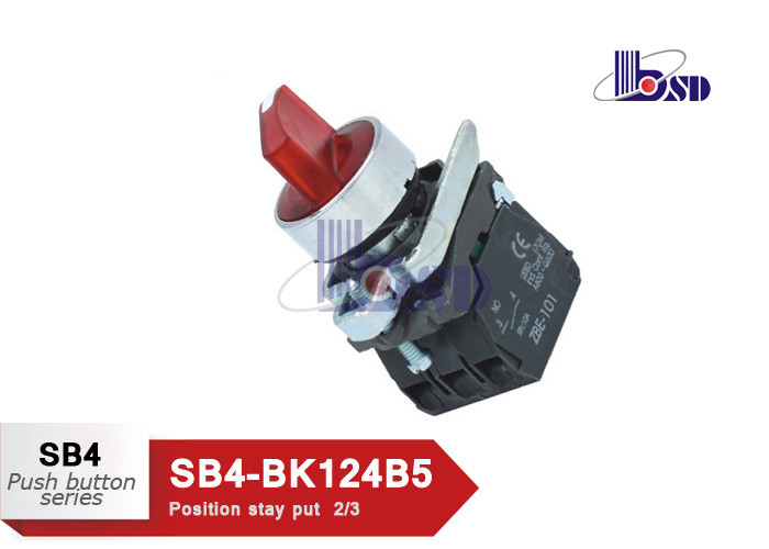 Metal Industrial Selector Switch On Off On Handle Position Stay Put 2/3