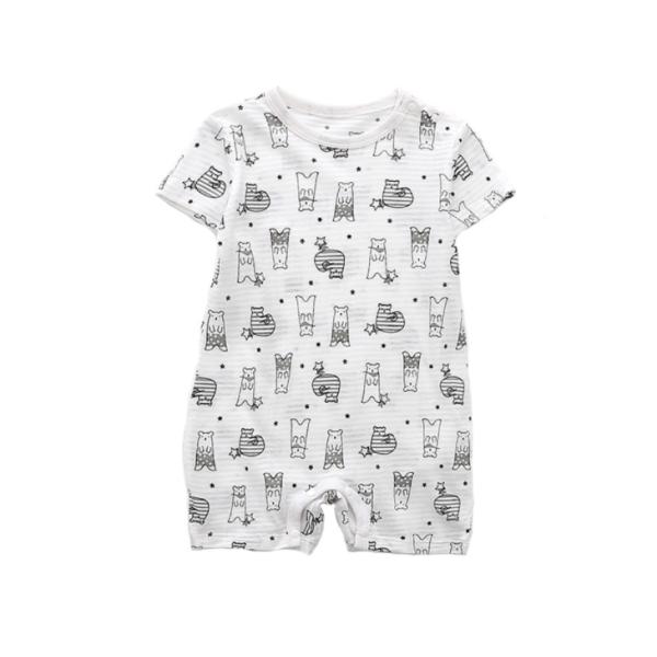 Animal Sublimation Printing T Shirts Newborn Cotton Romper Unisex Gender