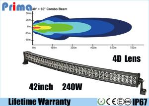 China 4D Double Row 42 Inch Curved LED Light Bar 240 Watt High Power DC 9V - 32V Jeep Headlight Bar wholesale