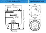 Rubber Steel Truck VOL-VO Air Spring Heavy Duty 20 703 452 21 013 010