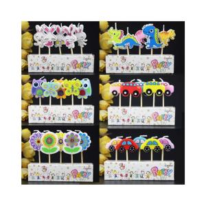 China Cartoon Car Shaped Art Candles for Kids Cake Decoration Handmade in Mexico About 110g wholesale