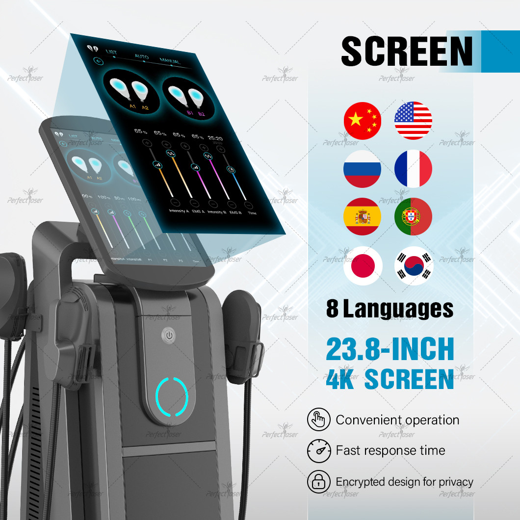 Newest 14Tesla Ems Magnetic Stimulator Muscle Increase Building Pelvic Floor Chair Beauty Machine with 2 Power Supply