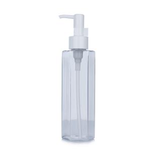 China 160ml Hexagonal Oil Cosmetic Bottle Clear Plastic Makeup Remover Bottle wholesale